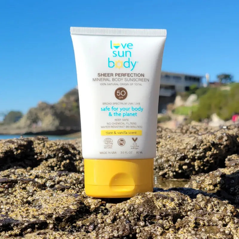 Love Sun Body Sheer Perfection Mineral Body Sunscreen SPF50 Tiare & Vanilla Scent 90ml